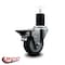 Service Caster 3.5'' Thermoplastic Rubber Swivel 1-3/4'' Expanding Stem Caster with Brake SCC-EX20S3514-TPRB-PLB-134 - alternate 2